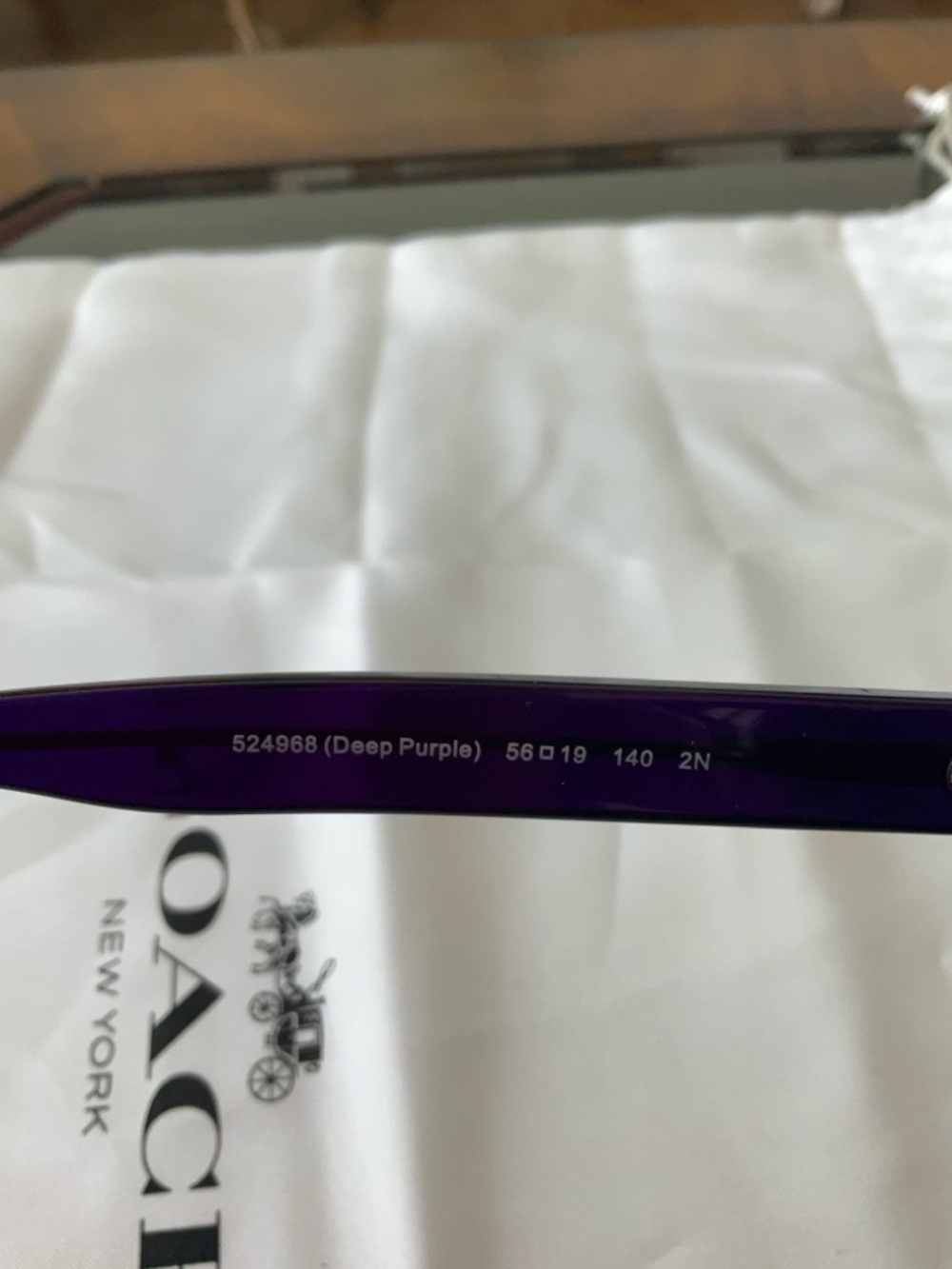 Coach Purple and Brown Gradient Oversized Women's Sunglasses - Picture 5 of 6